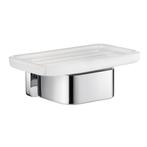 Zeephouder Smedbo Ice Mat Glas 12x4.5x5 cm Chroom, Ophalen of Verzenden, Nieuw, Chroom, Bad