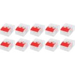 Lasklem Slim Set 10 Stuks - 2 Polig met Klemmetjes - Rood, Ophalen of Verzenden, Nieuw