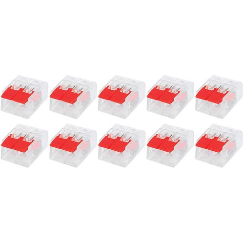 Lasklem Slim Set 10 Stuks - 2 Polig met Klemmetjes - Rood, Doe-het-zelf en Verbouw, Elektra en Kabels, Nieuw, Ophalen of Verzenden