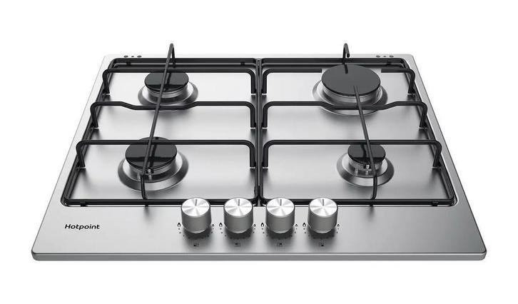 Hotpoint PPH60PFIXUK Gaskookplaat 59x51 cm RVS 4-Pits, Witgoed en Apparatuur, Kookplaten, Inbouw, Gas, Nieuw, 4 kookzones, Ophalen of Verzenden