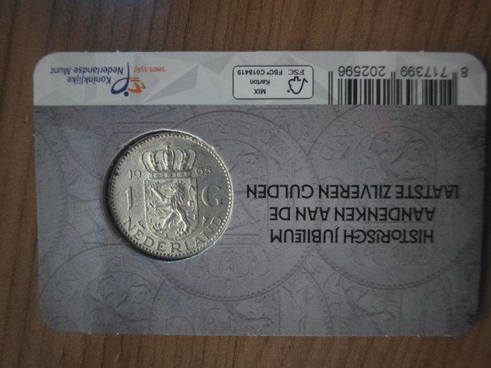 Nederland. Nederland de laatste Zilveren Gulden 1965 in, Postzegels en Munten, Munten | Nederland