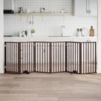 vidaXL Hondenhek met deur opvouwbaar 6 panelen bruin 300 cm, Dieren en Toebehoren, Honden-accessoires, Verzenden, Nieuw