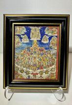 Tsagli-schilderij dat de Tsongkapa-afstammingsboom afbeeldt., Antiek en Kunst