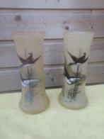 Jem - Vaas (2) - Glas - Set van vazen gesigneerd JEM