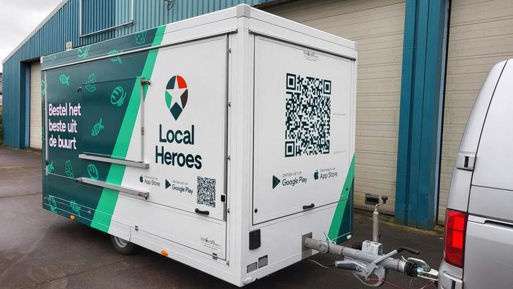 Gesloten aanhanger met 2 zijkleppen, Auto diversen, Aanhangers en Bagagewagens, Zo goed als nieuw, Ophalen