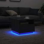 vidaXL Salontafel met LED-verlichting 50x49x40 cm zwart, Huis en Inrichting, Verzenden, Nieuw, Overige houtsoorten, 50 tot 100 cm
