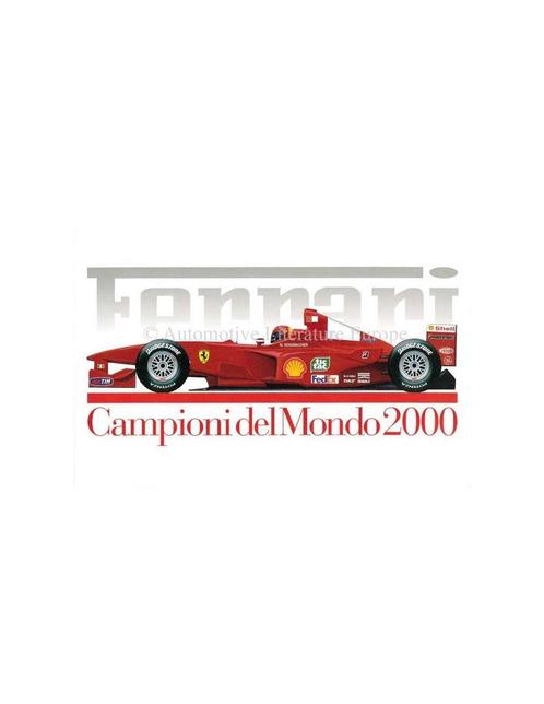 2000 FERRARI CAMPIONI DEL MONDO ANSICHTKAART, Boeken, Auto's | Folders en Tijdschriften, Ferrari