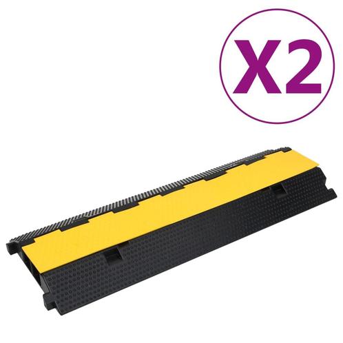 vidaXL Kabelbeschermers drempel met 2 tunnels 2 st 100 cm, Huis en Inrichting, Woonaccessoires | Tekstborden en Spreuken, Nieuw