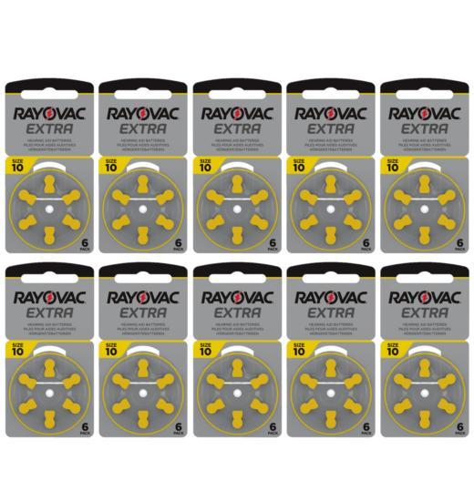 Rayovac Hoorapparaat batterij 10AU geel (60 stuks), Diversen, Verpleegmiddelen, Nieuw, Ophalen of Verzenden