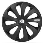 4-Delige Sparco Wieldoppen  Sicilia 14-inch zwart/carbon, Auto diversen, Wieldoppen, Verzenden, Nieuw