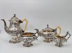 Koffieservies (4) - .925 zilver - Zilveren koffie spel 925, Antiek en Kunst, Antiek | Goud en Zilver