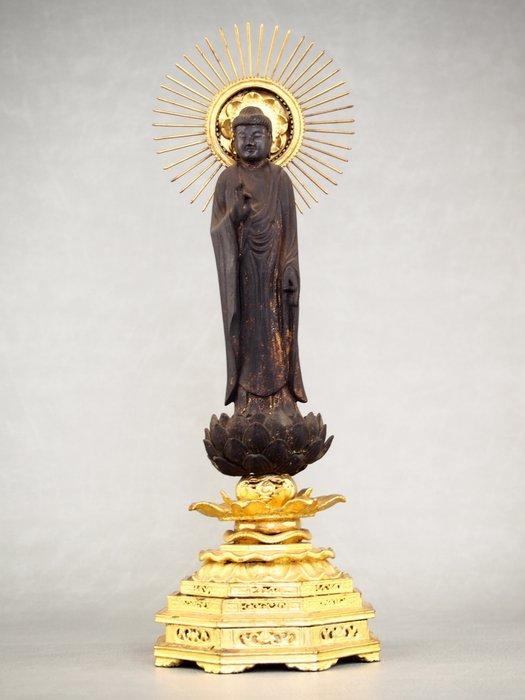 Buddha Amitabha standing statue  Amida Nyorai - Beeld, Antiek en Kunst, Antiek | Overige Antiek