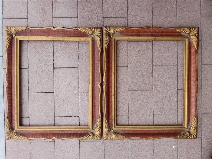 Manifattura italiana - Lijst (2)- barocco - Hout, Antiek en Kunst, Curiosa en Brocante