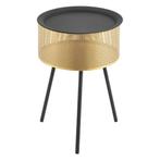 [en.casa] Salontafel Gällivare rond zwart en goud 50xØ35 cm
