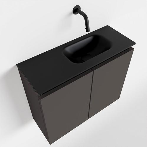 MONDIAZ TURE 60cm toiletmeubel dark grey. EDEN wastafel, Doe-het-zelf en Verbouw, Sanitair, Bad, Nieuw, Ophalen of Verzenden