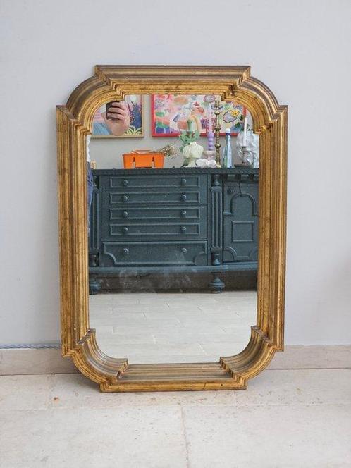 Wandspiegel - Hout - Muurspiegel uit het midden van de 20e, Antiek en Kunst, Curiosa en Brocante