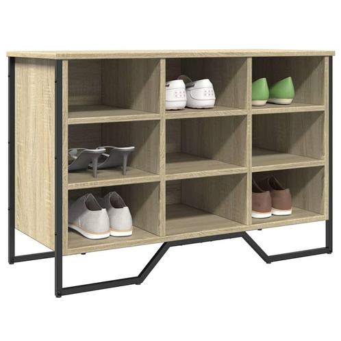 vidaXL Schoenenkast 90x38x61,5 cm bewerkt hout sonoma, Huis en Inrichting, Kasten | Schoenenrekken, Nieuw, Verzenden