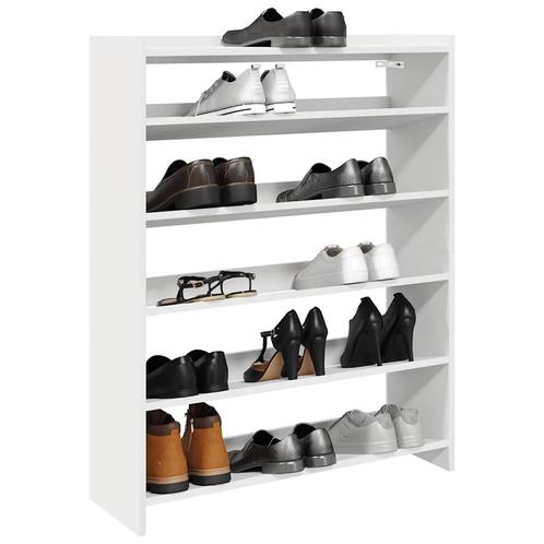 vidaXL Schoenenrek 80x25x100 cm bewerkt hout wit, Huis en Inrichting, Kasten | Schoenenrekken, Nieuw, Verzenden