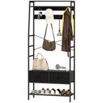 TRUUSK Garderoberek, Kledingrek Met Schoenenrek, 2 Stoffen L, Huis en Inrichting, Woonaccessoires | Kapstokken, Verzenden, Nieuw