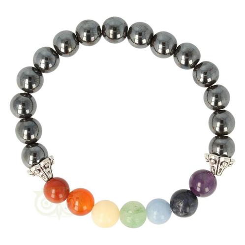 Armband chakra hematiet elastisch, Sieraden, Tassen en Uiterlijk, Edelstenen, Nieuw, Verzenden