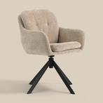 *WOONWINKEL* Draaibare Eetkamerstoel Beige, Huis en Inrichting, Stoelen, Verzenden, Nieuw, Stof