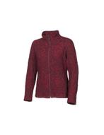 Ivanhoe dames wollen full-zip vest Tuva Jaquard Deep Red..., Ivanhoe of Sweden, Verzenden, Nieuw, Rood
