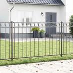 vidaXL Tuin Hek Grijs Staal, Verzenden, Nieuw, IJzer