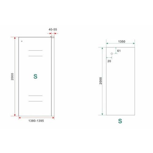 Aanbieding: Inloopdouche Met Handdoekhouder Wiesbaden Sita, Doe-het-zelf en Verbouw, Sanitair, Ophalen of Verzenden