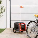 vidaXL Fietskar voor huisdieren Oranje en grijs 124 x 53 x, Verzenden, Nieuw