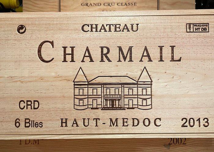 2013 Château Charmail - Haut-Médoc Cru Bourgeois - 6 Flessen, Verzamelen, Wijnen