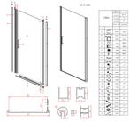 Nisdeur Lacus Giglio Evo Fox 70 cm Met Mat Glas Chroom, Ophalen of Verzenden, Nieuw