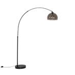 Moderne booglamp zwart met smoke glas - Arc, Huis en Inrichting, Lampen | Vloerlampen, Nieuw, Overige materialen, Modern, 150 tot 200 cm