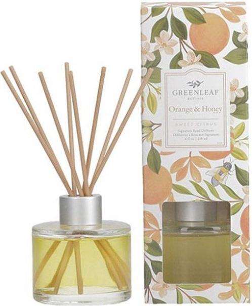 Greenleaf Geurstokjes / Reed Diffuser Orange & Honey, Huis en Inrichting, Woonaccessoires | Kandelaars en Kaarsen, Ophalen of Verzenden
