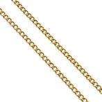 Gouden gourmet schakel ketting | 62 cm (schakelketting), Sieraden, Tassen en Uiterlijk, Kettingen, Ophalen of Verzenden, Gebruikt