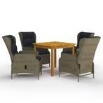 vidaXL 5-delige Tuinset bruin, Tuin en Terras, Tuinsets en Loungesets, 4 zitplaatsen, Nieuw, Tuinset, Verzenden