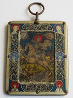 Russische Sint-Jorisplaat - Koper - 1850-1900 - Saint George, Antiek en Kunst