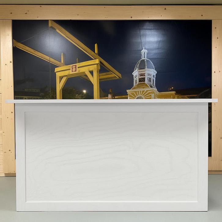 Bar Rotterdam – Witte bar / balie / toonbank, Huis en Inrichting, Barren, Nieuw, Inclusief barstoelen, Ophalen of Verzenden