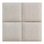 Gestoffeerde wandpanelen Carpino set van 4 stof 30x30 cm gri, Doe-het-zelf en Verbouw, Platen en Panelen, Verzenden, Nieuw
