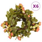 vidaXL Kerstslingers met bloemen 6 st 215 cm zonsopgang rood, Hobby en Vrije tijd, Verzenden, Nieuw