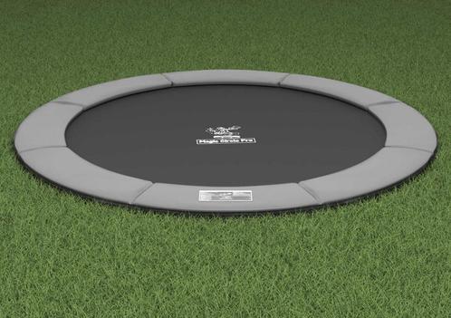 Flat to the Ground Trampoline Magic Circle Pro Grey 366 cm, Kinderen en Baby's, Speelgoed | Buiten | Trampolines, Nieuw, Ophalen of Verzenden