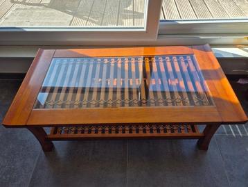 Middentafel - Glas, Hout beschikbaar voor biedingen