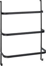 WENKO Handdoekhouder Irpinia 78x55cm Staal Zwart -, Huis en Inrichting, Badkamer | Badtextiel en Accessoires, Ophalen of Verzenden