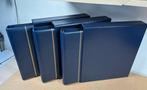-  - 3 Blauwe Safe Albums 14-rings systeem Favorit met, Postzegels en Munten, Gestempeld