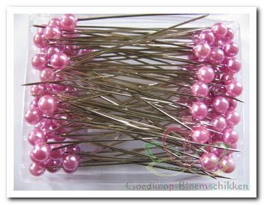 614  parelspeld 8 mm dv - doosje 100 st donkerfuchia 37, Huis en Inrichting, Woonaccessoires | Kunstplanten en Kunstbloemen, Nieuw