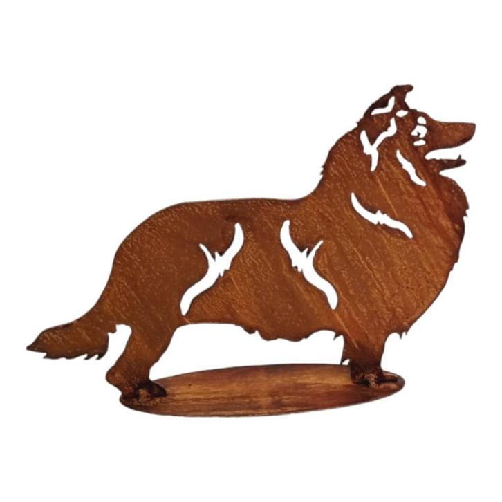 Tuinbeeld hond Sheltie Max, Tuin en Terras, Tuinwanddecoratie, Verzenden
