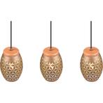 LED Hanglamp - Trion Dabi - E27 Fitting - 3-lichts - Coffee, Ophalen of Verzenden, Nieuw, Metaal