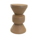 Louis bijzettafel metaal ø30,5x50,5cm - taupe, Huis en Inrichting, Stoelen, Ophalen of Verzenden, Nieuw