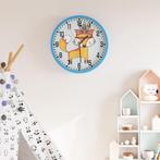 vidaXL Wandklok Ø25,5 cm polystyreen en glas blauw, Verzenden, Nieuw