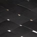 Bankje 110 cm echt leer en massief mangohout zwart, Huis en Inrichting, Complete inboedels, Verzenden