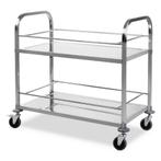 HCB Serveerwagen - 2 lagen - 95 cm - RVS, Verzenden, Nieuw in verpakking, RVS Meubilair